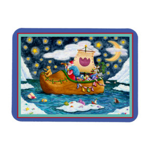 NEDERCH SHOE SANTA SHIP, ICEBERGS, WHALE, TEDDY BE MAGNEET
