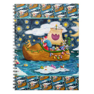 NEDERCH SHOE SANTA SHIP, ICEBERGS, WHALE, TEDDY BE NOTITIEBOEK