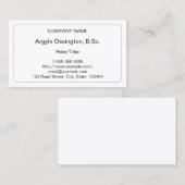 Nederig, Dapper, zakelijk Visitekaartje (Voorkant / Achterkant)