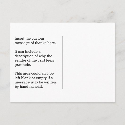 Nederige "DANK U"-ansichtkaart voor kleine bedrijv Briefkaart (Achterkant)