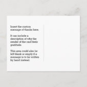 Nederige Dankkaart voor Kleine Onderneming Briefkaart (Achterkant)