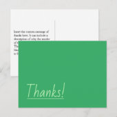 Nederige, Minimalistische "Dank je!" Briefkaart (Voorkant / Achterkant)