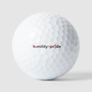 Nederigheid is groter dan trots golfballen