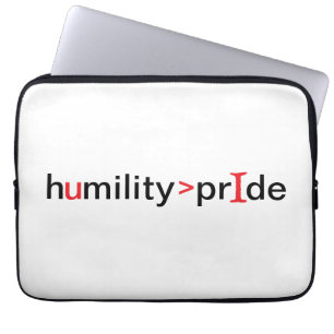 Nederigheid is groter dan trots laptop sleeve