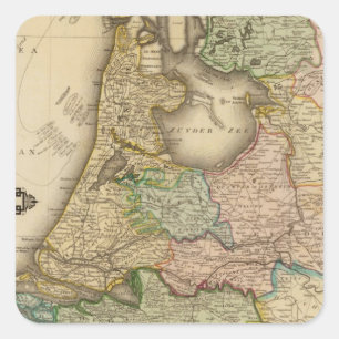 Nederland 5 vierkante sticker