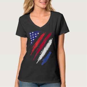 Nederland Amerikaanse Geteelde Vlag USA Patriot Er T-shirt