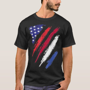 Nederland Amerikaanse Geteelde Vlag USA Patriot Er T-shirt