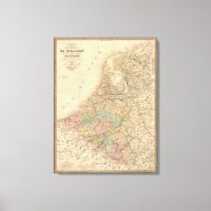Nederland, België Canvas Afdruk