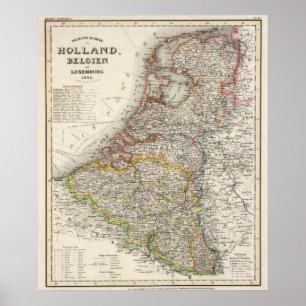 Nederland, België, Luxemburg Poster