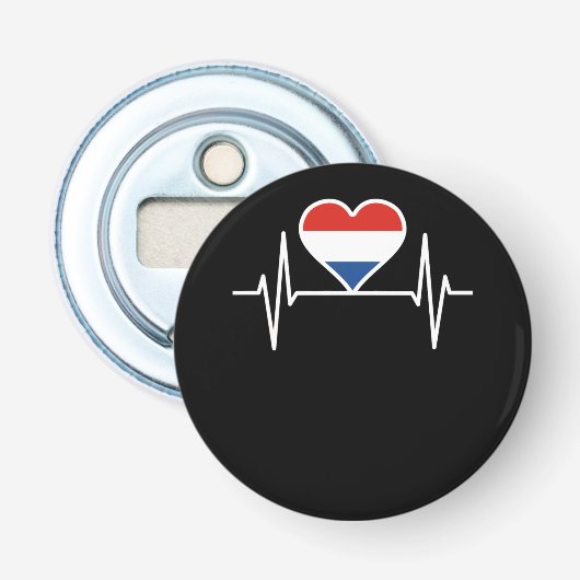 Nederland Button Flesopener (Voorkant)