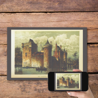 -Nederland Castle Book Page Illustration Poster