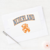 Nederland + Crest Rechthoekige Sticker (Envelop)