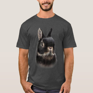 , Nederland Dwarf Rabbit Bust, Cute Bunny T-shirt