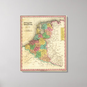 Nederland en België Canvas Afdruk