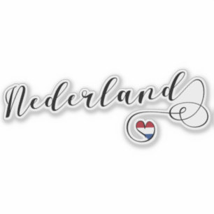 Nederland Heart Flag Sticker