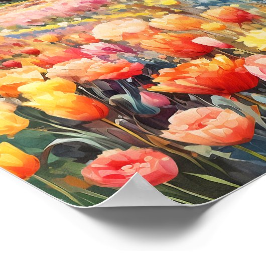 Nederland Holland Reizen Waterverf Schilderen Poster (Hoek)