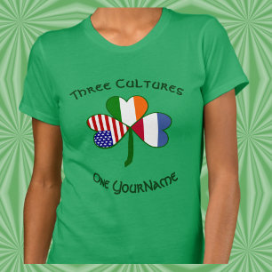 Nederland Ierland VS Ierse Klaver Vlag Persoonlijk T-shirt