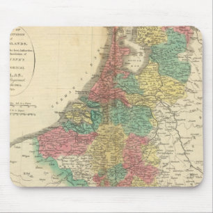 Nederland, kaart Beligium Atlas Muismat