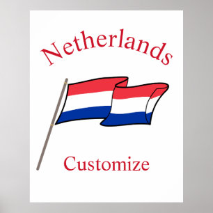 Nederland Land Vlag Thunder_Cove Poster
