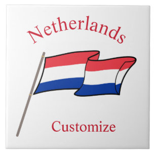 Nederland Land Vlag Thunder_Cove Tegeltje