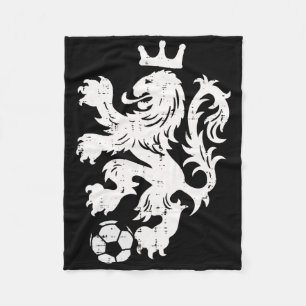 Nederland Leeuw Nederlands Oranje Voetbal Fan Mann Fleece Deken