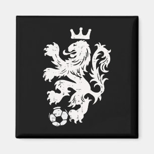 Nederland Leeuw Nederlands Oranje Voetbal Fan Mann Magneet
