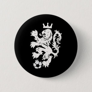 Nederland Leeuw Nederlands Oranje Voetbal Fan Mann Ronde Button 5,7 Cm