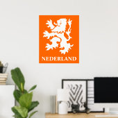 Nederland Lion Rampant Poster (Thuiskantoor)