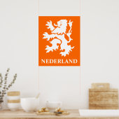 Nederland Lion Rampant Poster (Keuken)