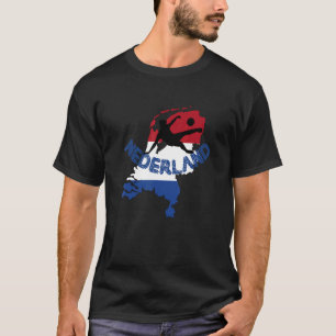 Nederland Map Nederland Flag Football Scisso T-shirt