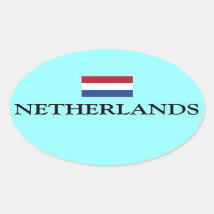Nederland markeert Ovale Sticker Nederland Vlag