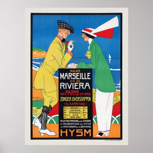 Nederland Marseille Vintage Poster 1913 (Voorkant)
