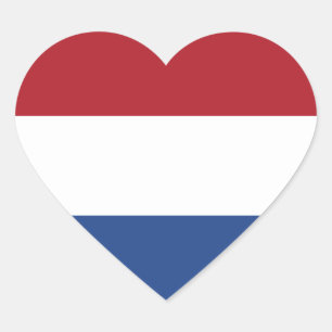 Nederland/Nederland/Holland/Hollander Heart Flag Hart Sticker