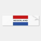 nederland - nederland - tekstnaam nederland nederl bumpersticker (Voorkant)