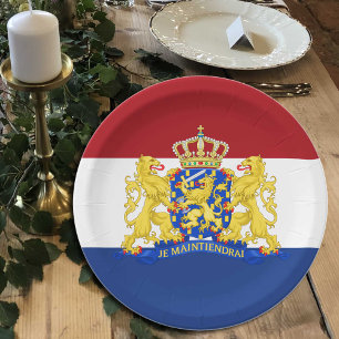 Nederland, Nederlands Vlaggenfeest, verjaardag/spo Papieren Bordje
