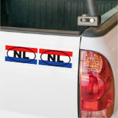 Nederland NL Europees ovaal Bumpersticker (Op Truck)