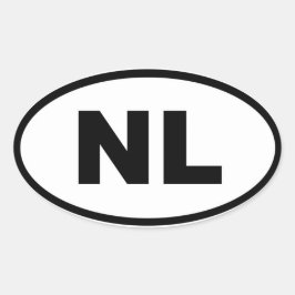Nederland NL Europees Ovale Sticker