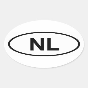 Nederland "NL" Ovale Sticker