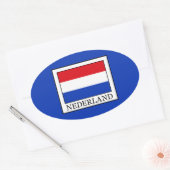 Nederland Ovale Sticker (Envelop)