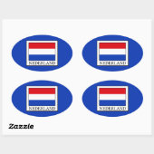 Nederland Ovale Sticker (Vel)
