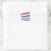 Nederland Pride X Vlag Vierkante Sticker (Tas)