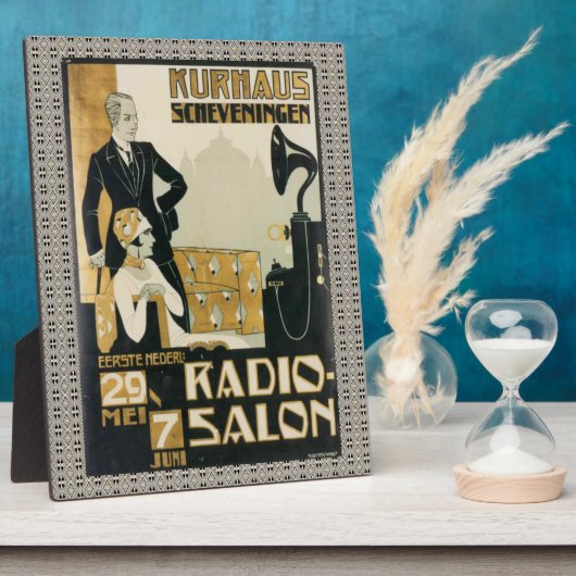 Nederland Radio Salon Tabletop 1920 Fotoplaat (Zijkant)