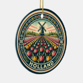 Nederland Reizen Kunst Badge Keramisch Ornament (Rechts)