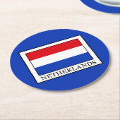 Nederland Ronde Kartonnen Onderzetter (Gebogen)