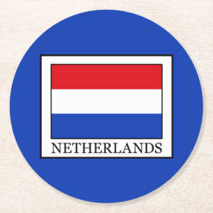 Nederland Ronde Kartonnen Onderzetter