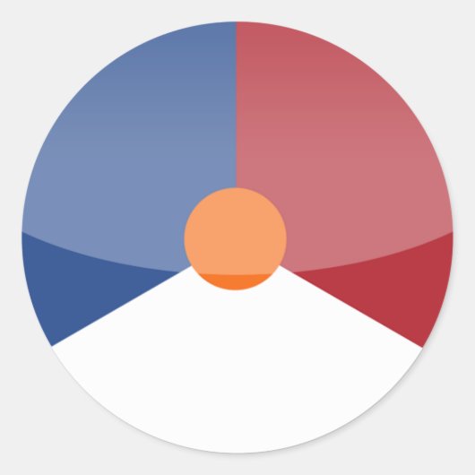 nederland ronde sticker (Voorkant)