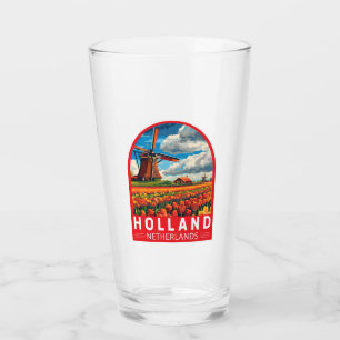 Nederland Travel Art Vintage Glas