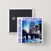 NEDERLAND VIERKANTE BUTTON 5,1 CM (Voorkant /achterkant)