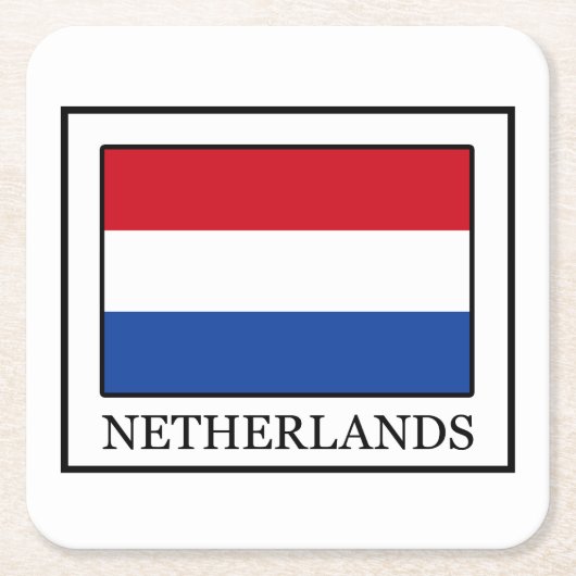 Nederland Vierkante Kartonnen Onderzetter (Voorkant)