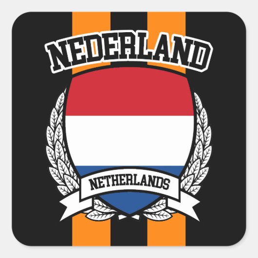 Nederland Vierkante Sticker (Voorkant)